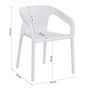 Voir la diapositive 3 : HomeStyle4U Salon de jardin Table et 2 chaises en blanc