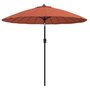 Voir la diapositive 2 : VIDAXL Parasol d'exterieur et mat avec aluminium 270 cm terre cuite