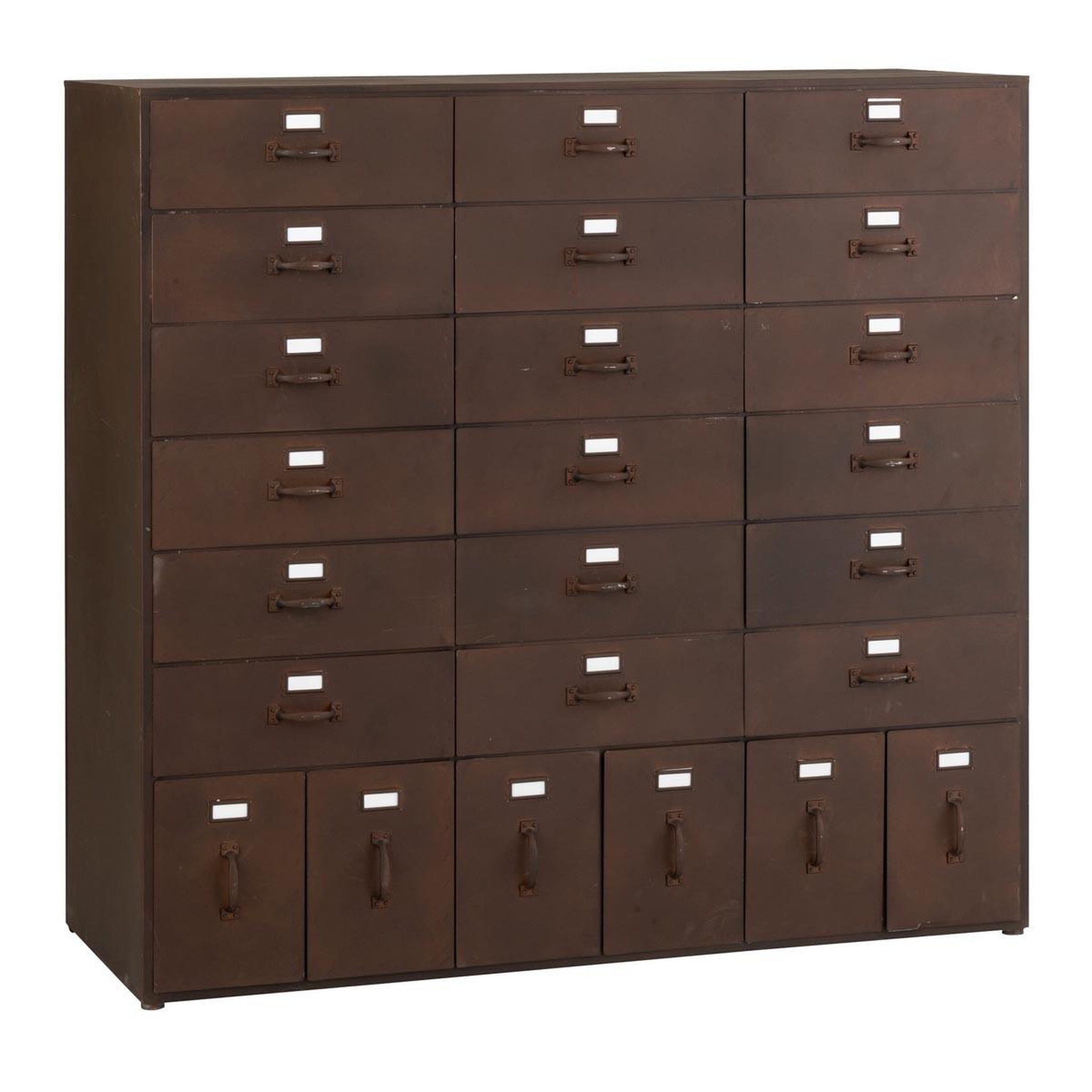 J-LINE Meuble de Rangement en Métal  Bade  125cm Marron