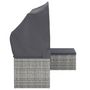 Voir la diapositive 4 : VIDAXL Canape de jardin 3 places avec toit et repose-pieds Gris