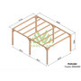 Voir la diapositive 2 : JARDIDECO Pergola en bois lamellé-collé Toulon 600 x 400 cm - Maderland