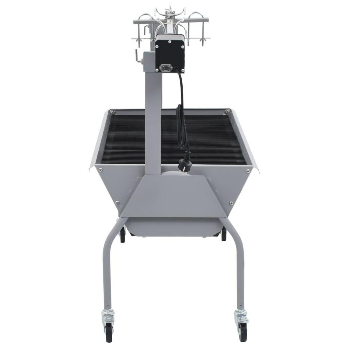 VIDAXL Rotissoire pour barbecue electrique Acier inoxydable