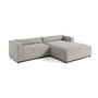 Voir la diapositive 5 : LISA DESIGN Ela - canapé d'angle droit 4 places - en tissu velours relief