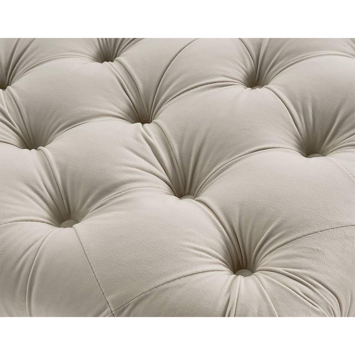 LISA DESIGN Walter - pouf chesterfield en velours - pieds bois
