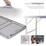 Voir la diapositive 3 : tectake Table de camping valise pliable gris