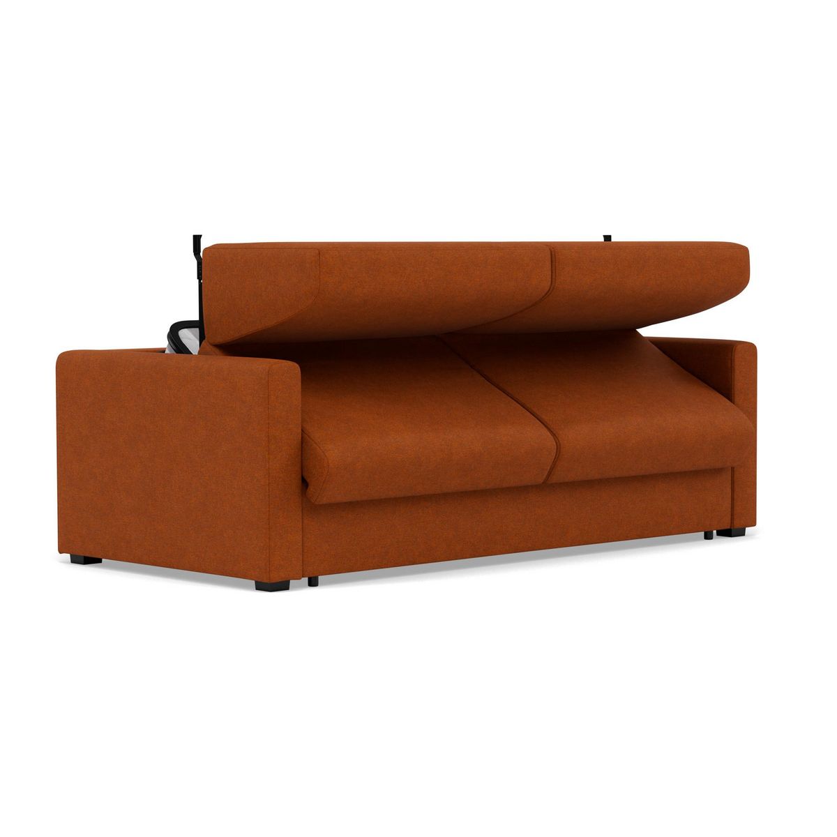 BEST MOBILIER Julia - canapé 3 places convertible express couchage quotidien 140 cm matelas 18 cm en tissu
