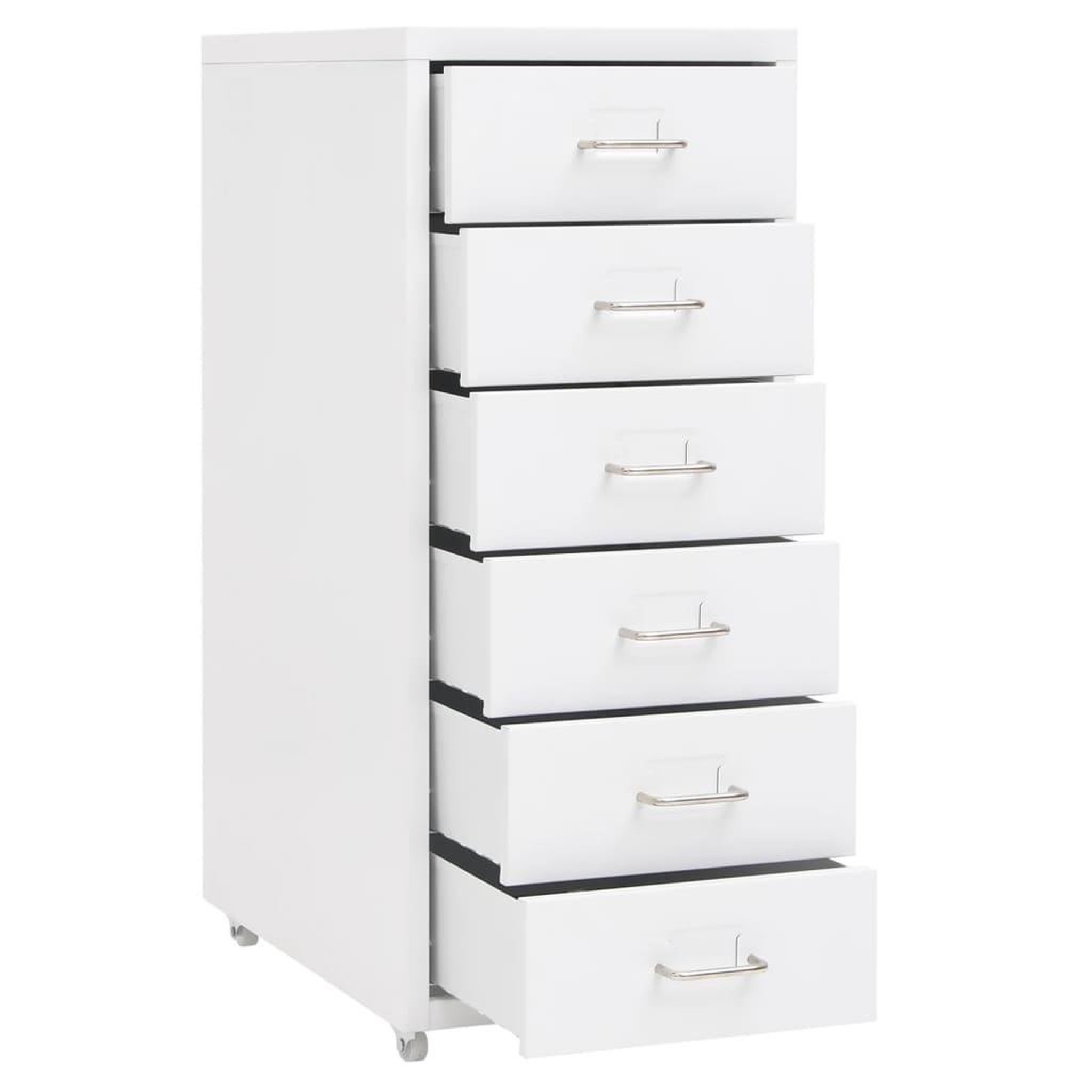 Voir la diapositive 5 : VIDAXL Classeur mobile Blanc 28x41x69 cm Metal