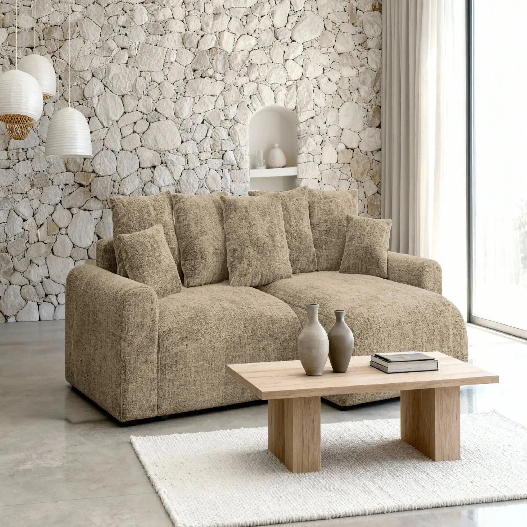 Voir la diapositive 6 : CASANOVA PARIS Oli - canapé d'angle convertible tissu chenille 4 places