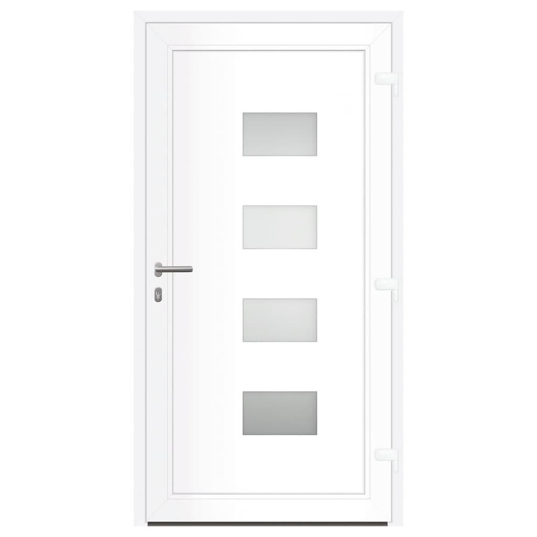 Voir la diapositive 5 : VIDAXL Porte d'entree Anthracite 110x210 cm Aluminium et PVC