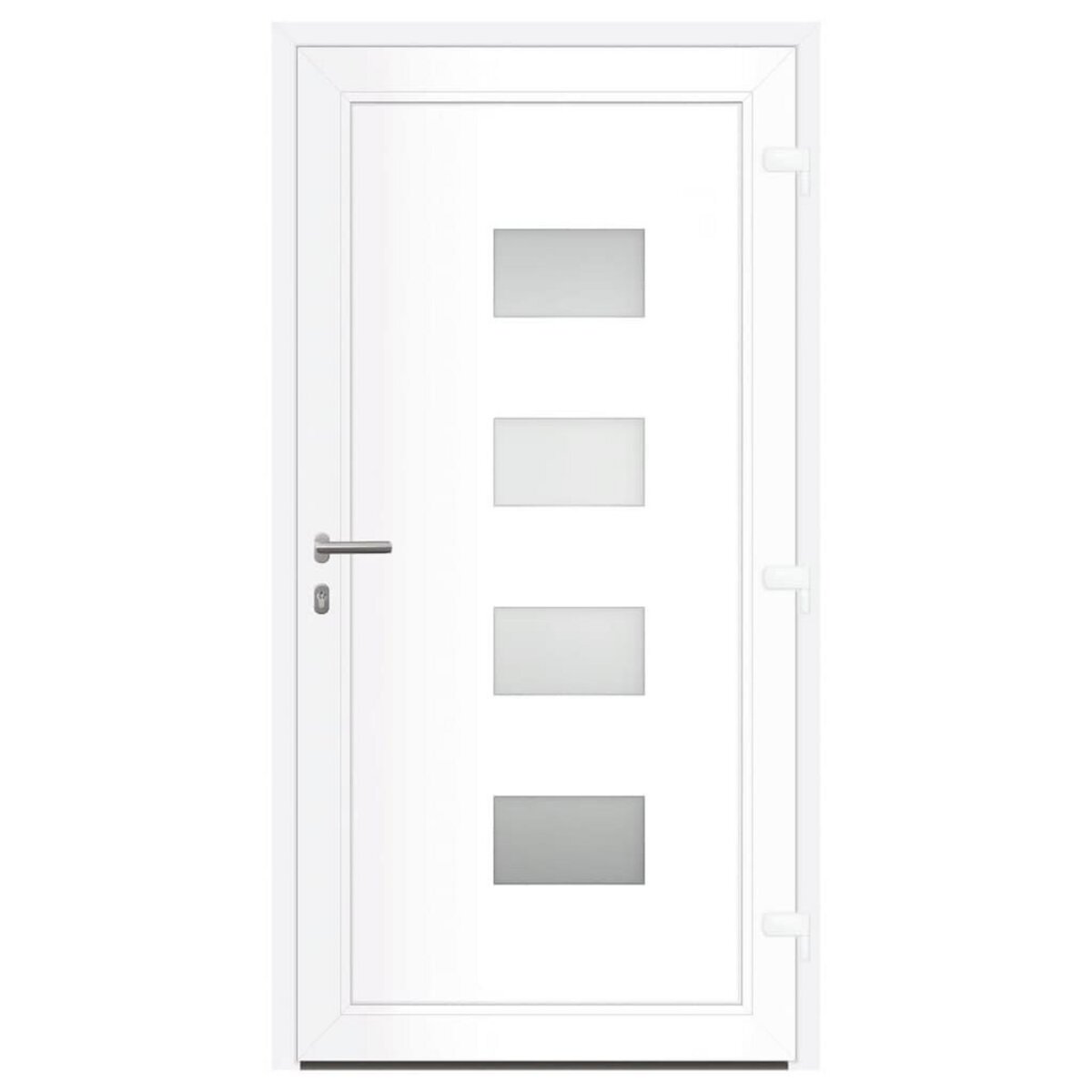 VIDAXL Porte d'entree Anthracite 110x210 cm Aluminium et PVC