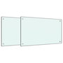 Voir la diapositive 2 : VIDAXL Dosserets de cuisine 2 pcs blanc 70x50 cm verre trempé