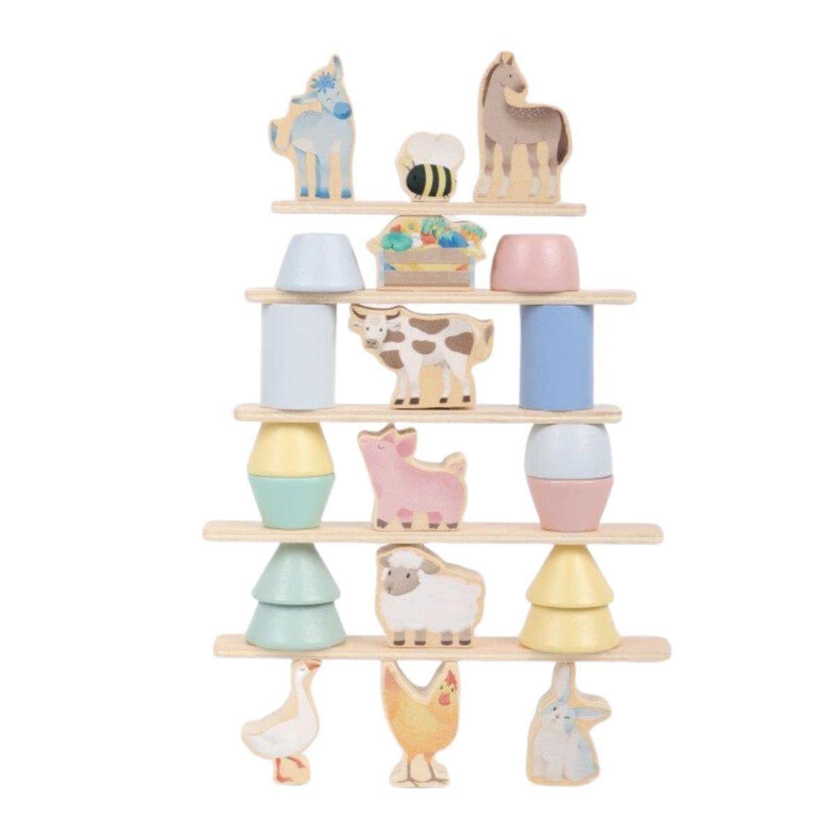 ELINELI Jeu d'équilibre avec les animaux - Ferme