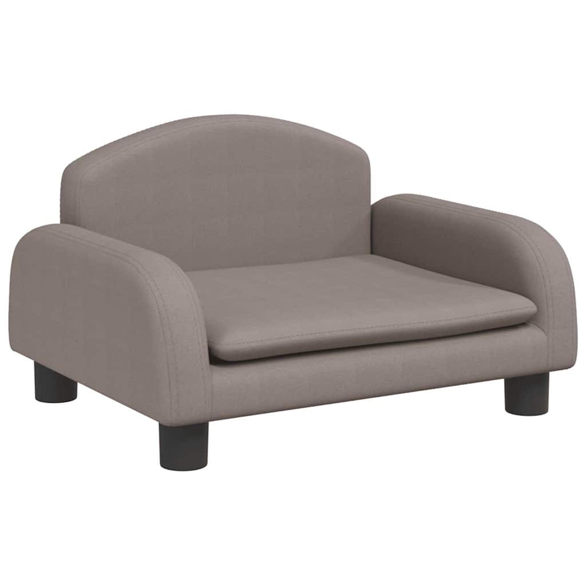 Voir la diapositive 2 : VIDAXL Lit pour chien taupe 50x40x30 cm tissu