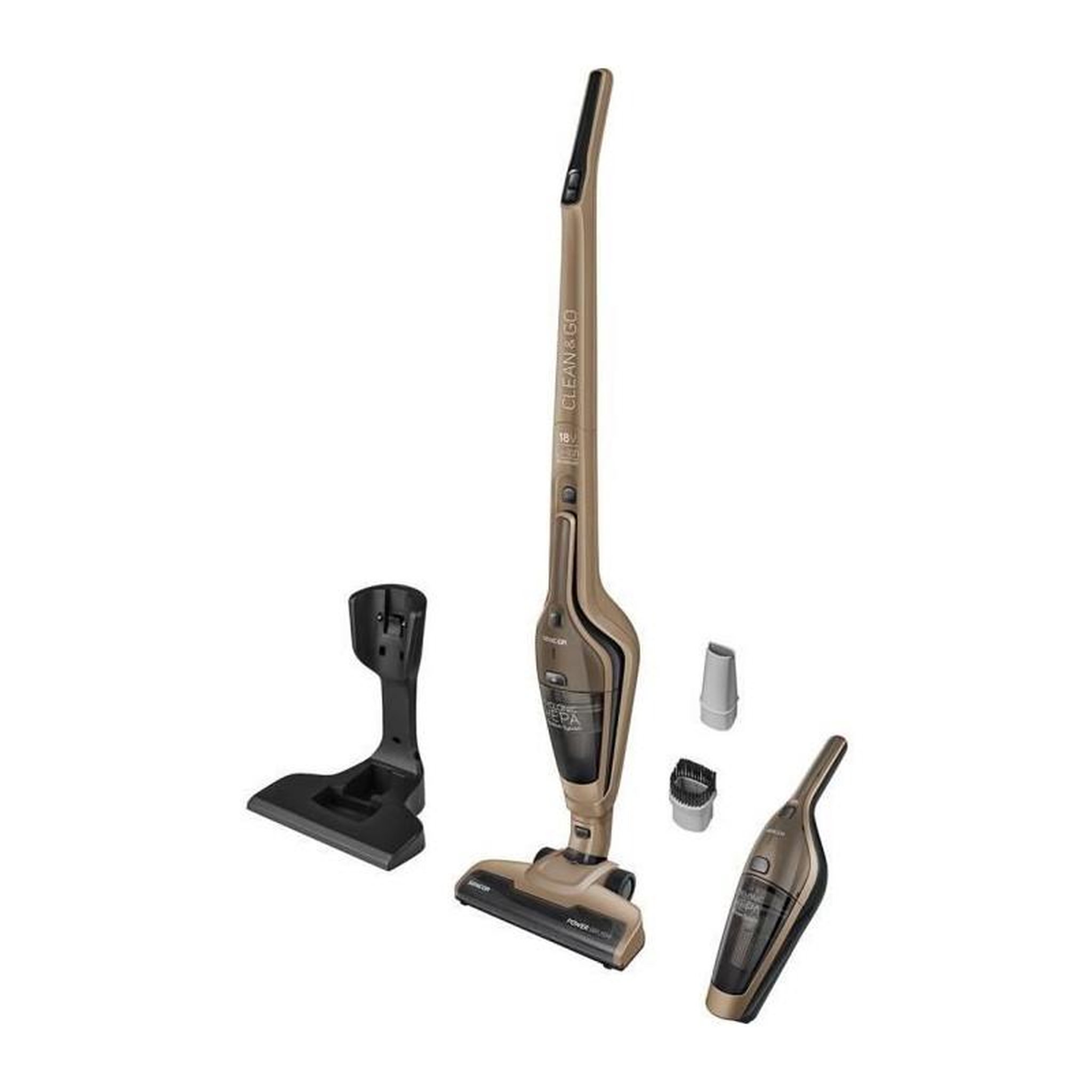 Voir la diapositive 2 : SENCO Aspirateur balai sans fil - SENCOR - SVC 8618GD - 2 en 1 - 78 dB - 0,5 L - Or