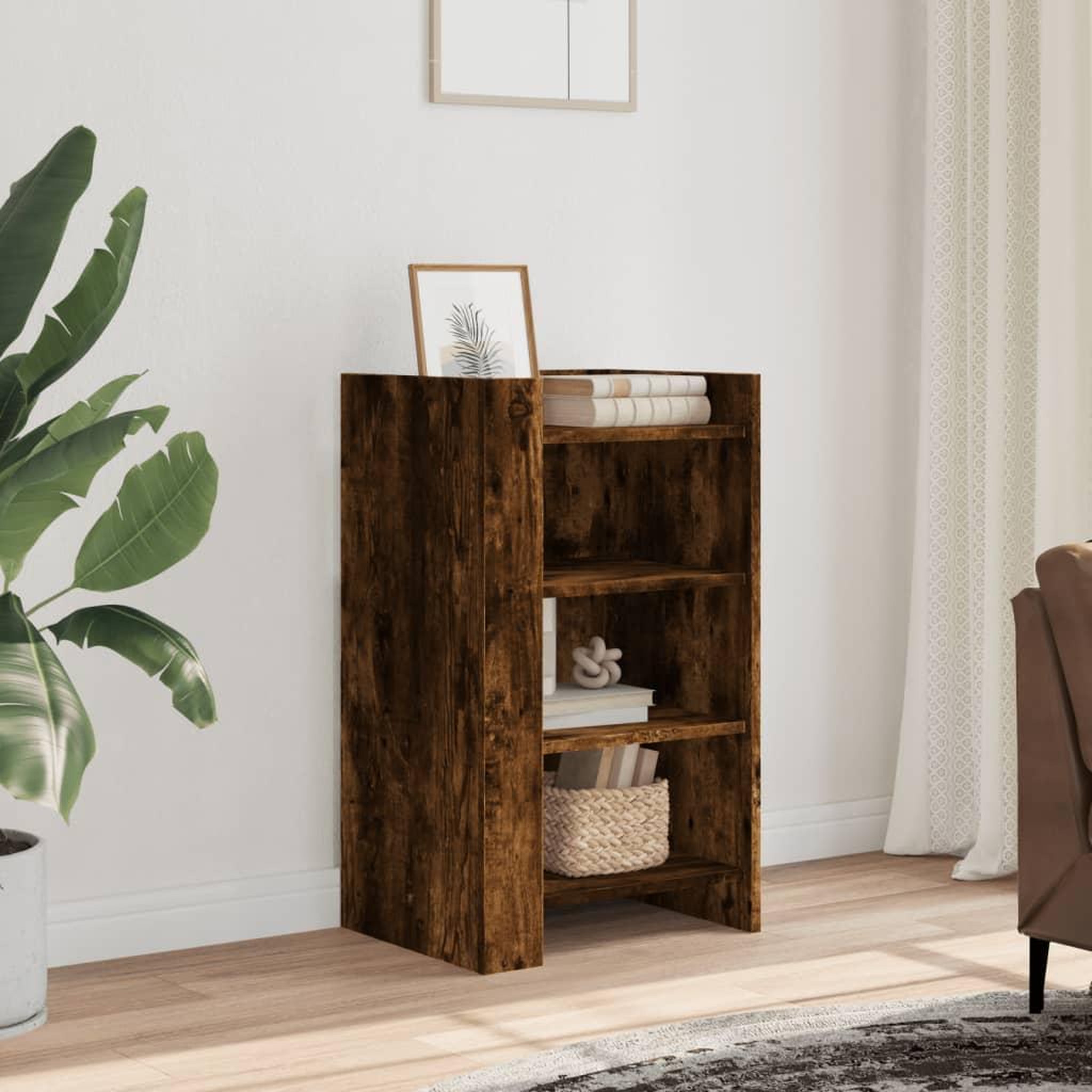 VIDAXL Buffet chene fume 45x35x75 cm bois d'ingenierie