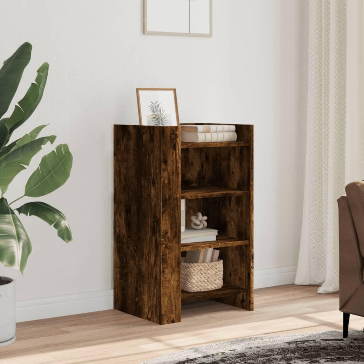 VIDAXL Buffet chene fume 45x35x75 cm bois d'ingenierie