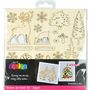 Voir la diapositive 2 : Paris Prix Kit Scènes de Noël 3D  Sapin  11cm Naturel