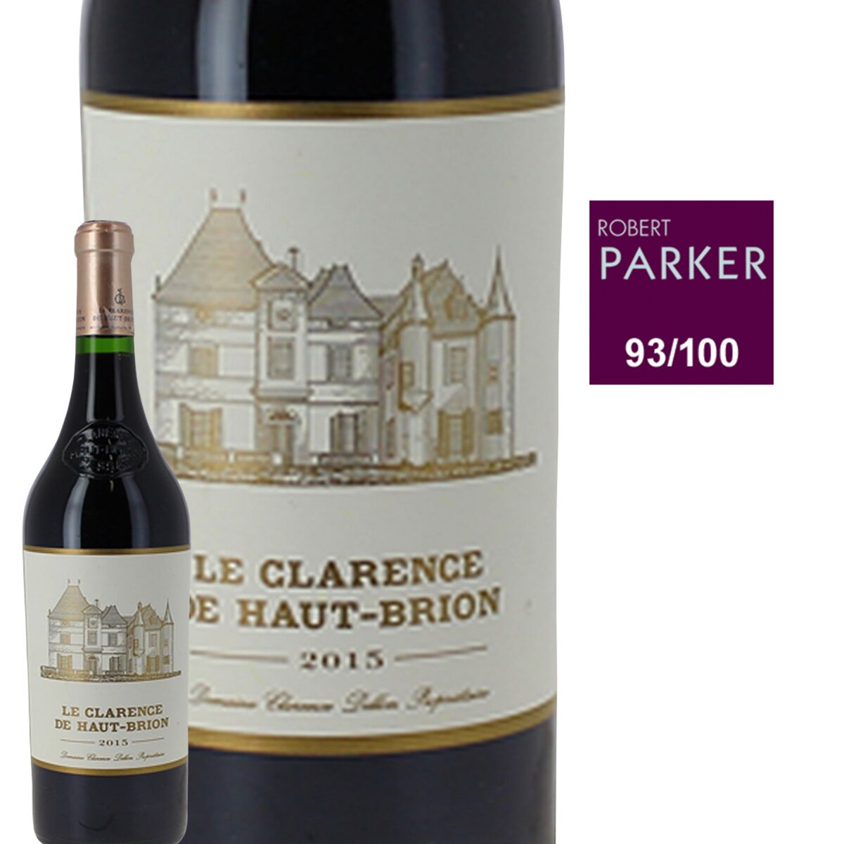 La Clarence de HautBrion PessacLéognan Rouge 2015 pas cher Auchan.fr