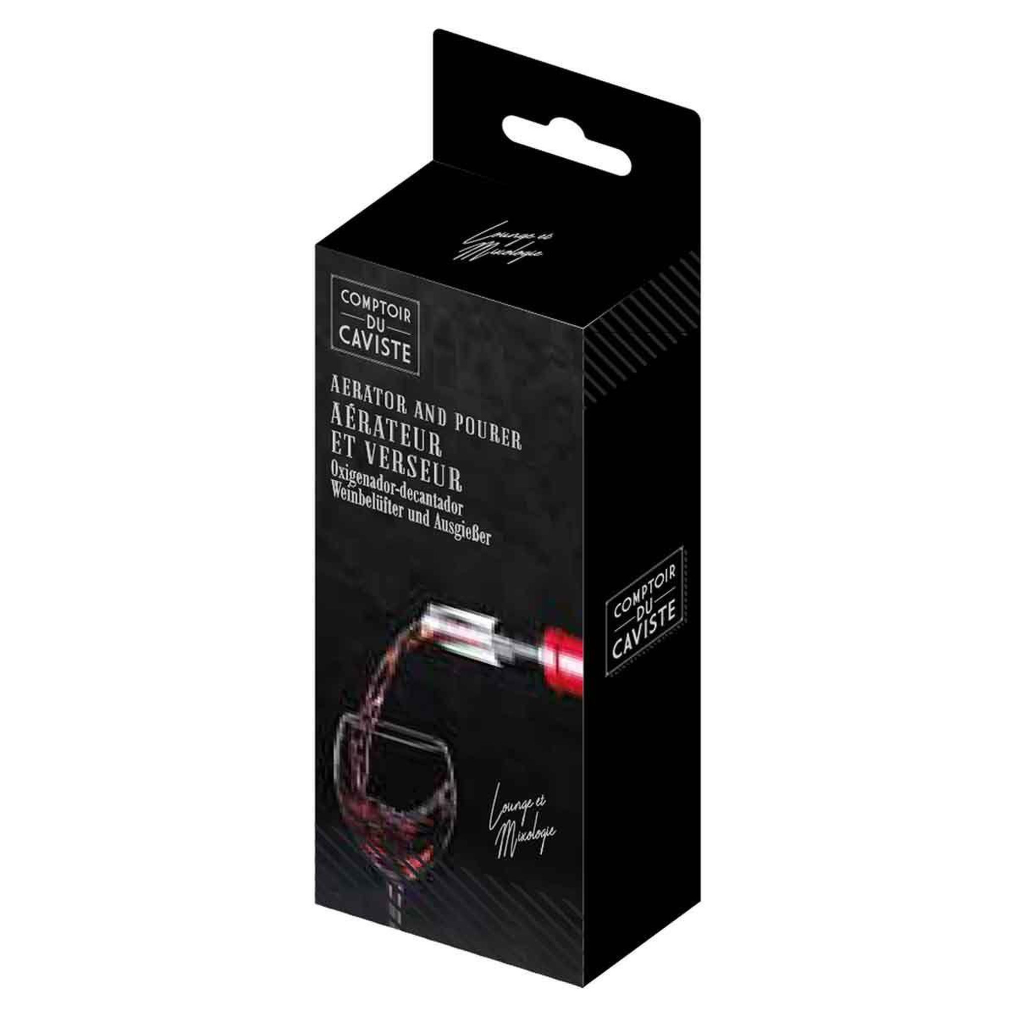 Voir la diapositive 3 : COOK CONCEPT Aérateur & verseur de vin  bouteille  11cm noir
