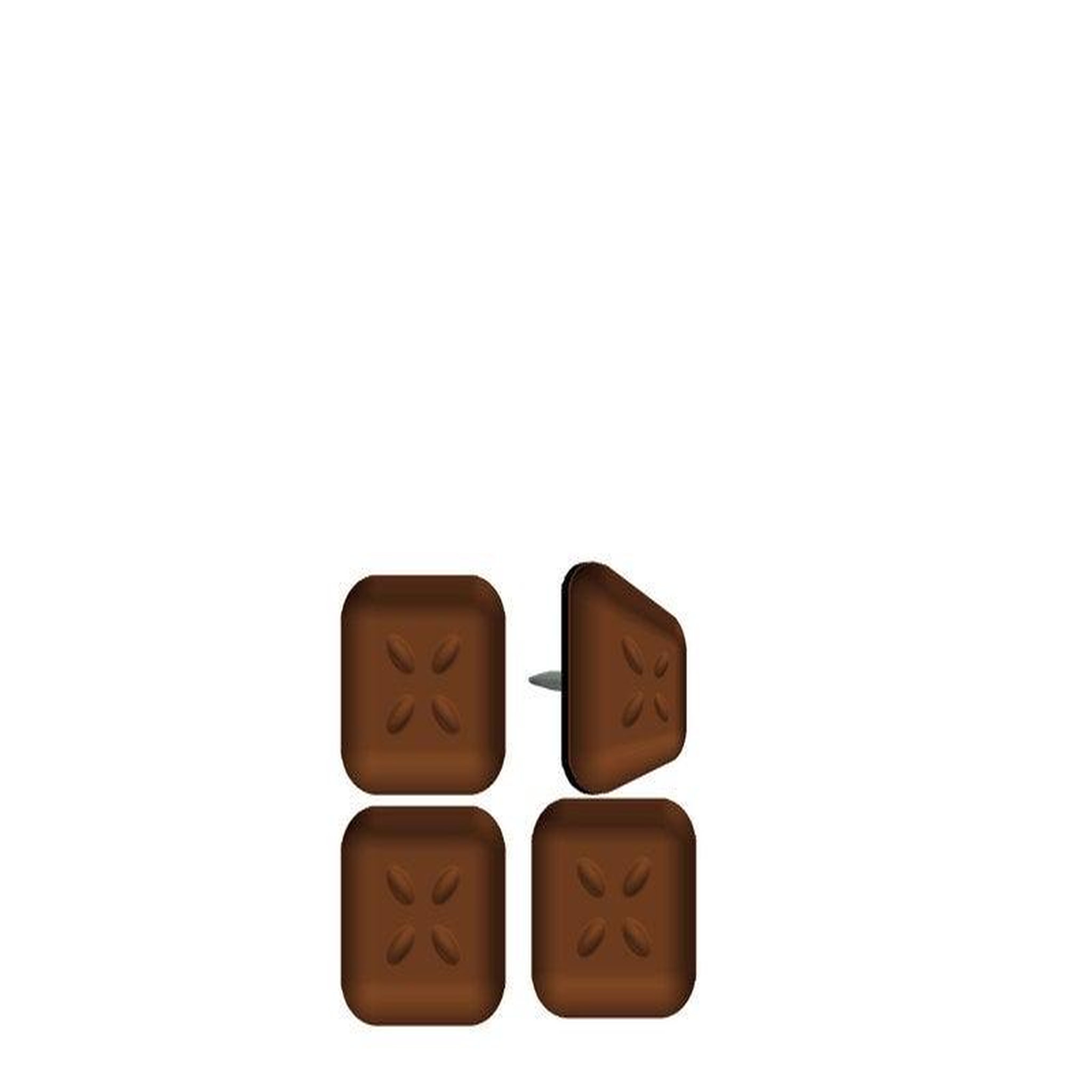 CENTRALE BRICO Lot de 4 patins adhésifs alvéolé eur, SCOTCH, 24 x 24 mm, marron