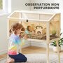 Voir la diapositive 6 : PAWHUT Cage hamster rongeur en bois plexiglas - 7 plateformes - multi-accessoires - 110 x 52 x 101 cm