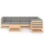 Voir la diapositive 3 : VIDAXL Salon de jardin 7 pcs avec coussins Bois de pin massif