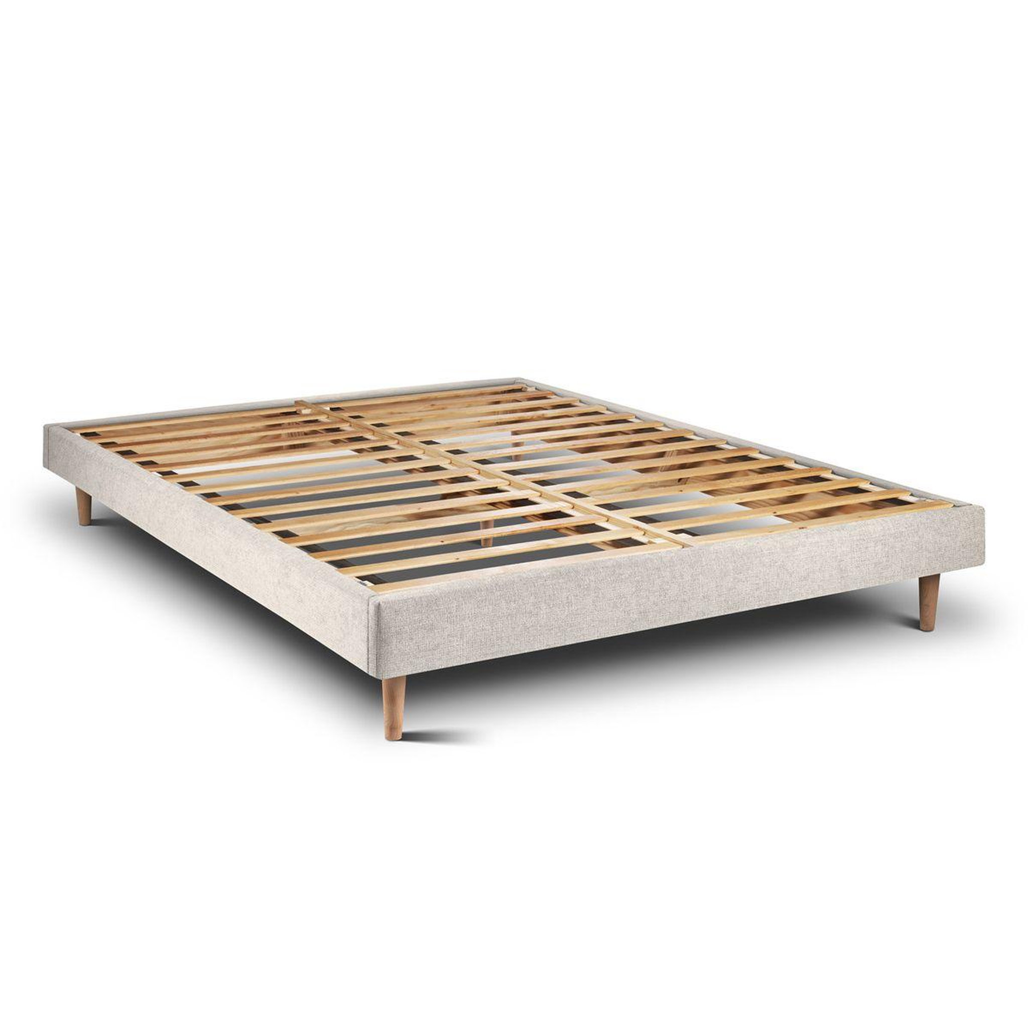 Voir la diapositive 4 : Sommeil de Plomb Lit avec tête de lit tapissier tissu et sommier kit - Hauteur totale : 29cm