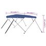 Voir la diapositive 6 : VIDAXL Auvent bimini a 4 arceaux Bleu 243x210x137 cm