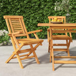VIDAXL Chaises de jardin pliantes lot de 2 56x63x90cm bois massif teck