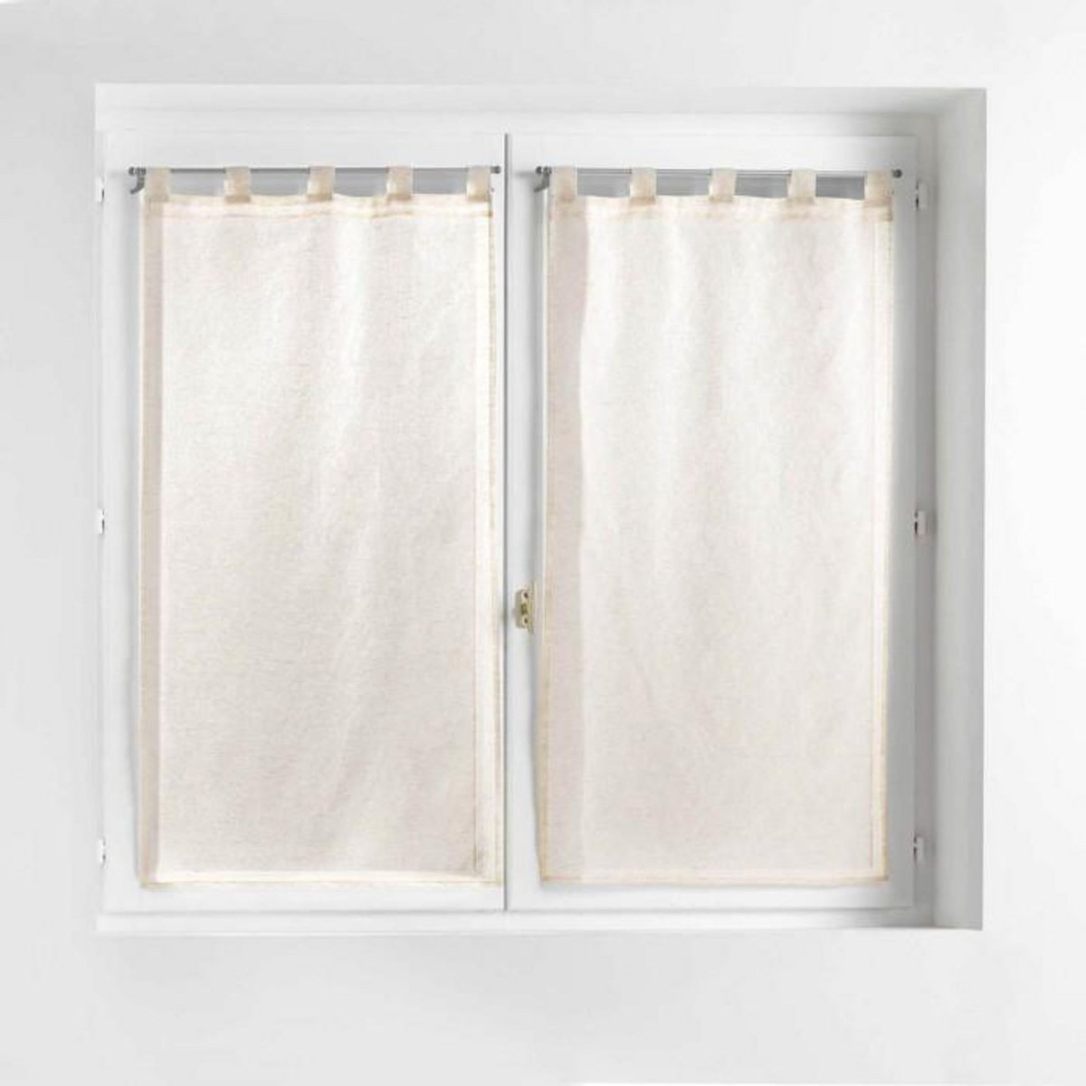 Paris Prix Paire de Voilages  Norine  60x90cm Naturel