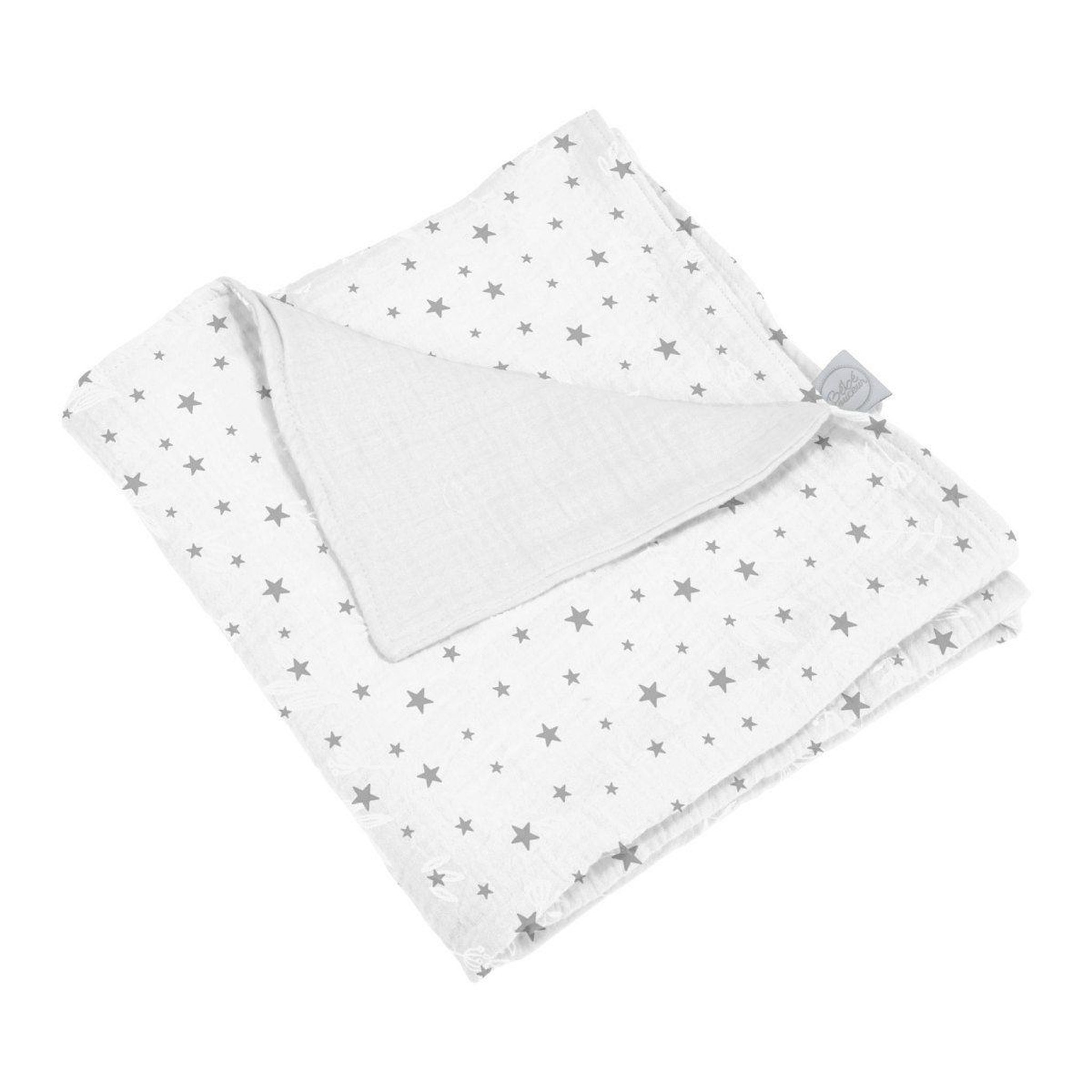 BEBE DOUCEUR Couverture pour bébé  coton  75x75cm blanc