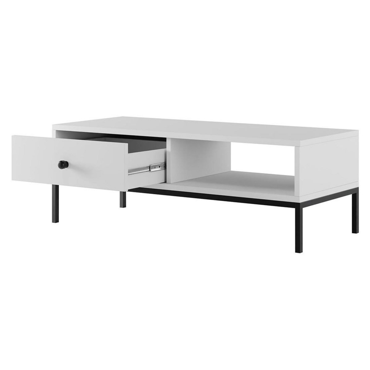 BEST MOBILIER Filipo - table basse - 1 tiroir et 1 niche - 90 cm