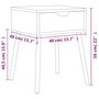 Voir la diapositive 6 : VIDAXL Tables de chevet 2 pcs Gris 40x40x56 cm Bois d'ingenierie