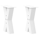 VIDAXL Pieds de table basse forme de X 2 pcs blanc 28x(42-43) cm acier