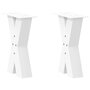 Voir la diapositive 1 : VIDAXL Pieds de table basse forme de X 2 pcs blanc 28x(42-43) cm acier