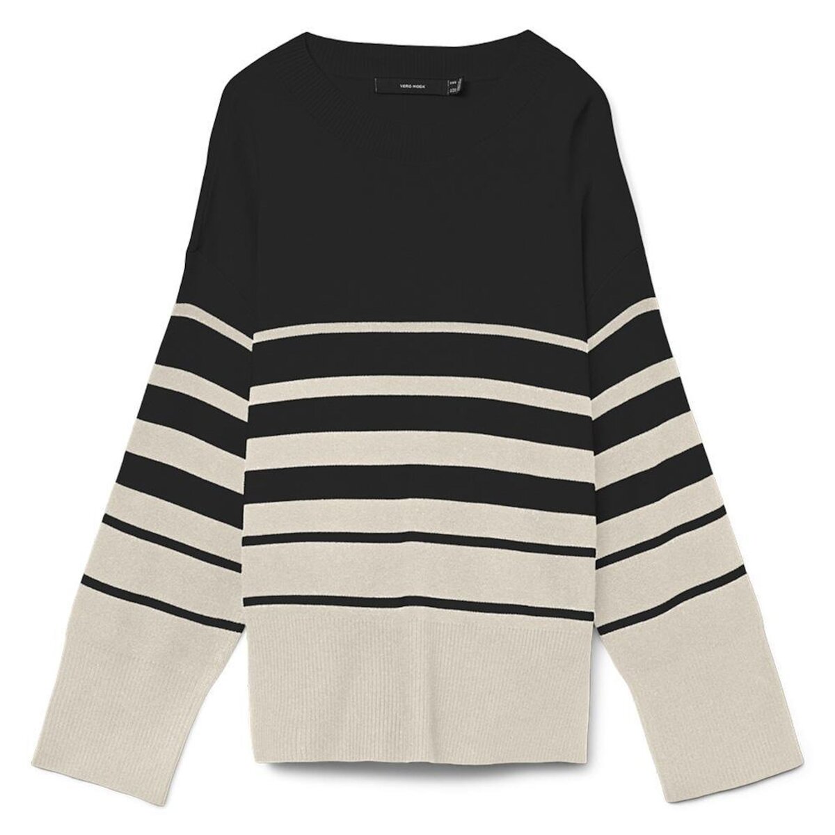 Vero Moda Pull Beige/ à rayures Femme Vero Moda Saba Stripe