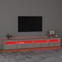 Voir la diapositive 5 : VIDAXL Meuble TV avec lumieres LED Gris beton 270x35x40 cm