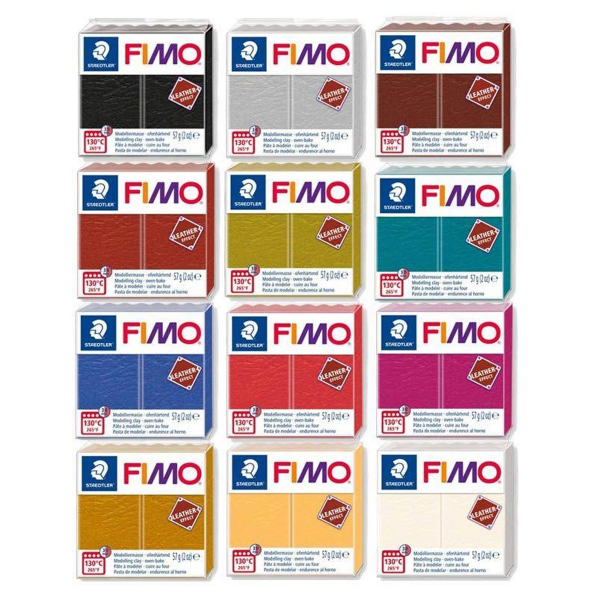 Graine créative 12 pâtes polymères effet cuir