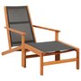 Voir la diapositive 1 : VIDAXL Chaise de jardin et repose-pied Eucalyptus solide et textilene