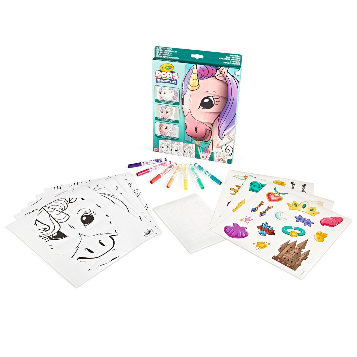 Crayola Jeu de dessins en 3D - CRAYOLA - POPS 3D - Mystical