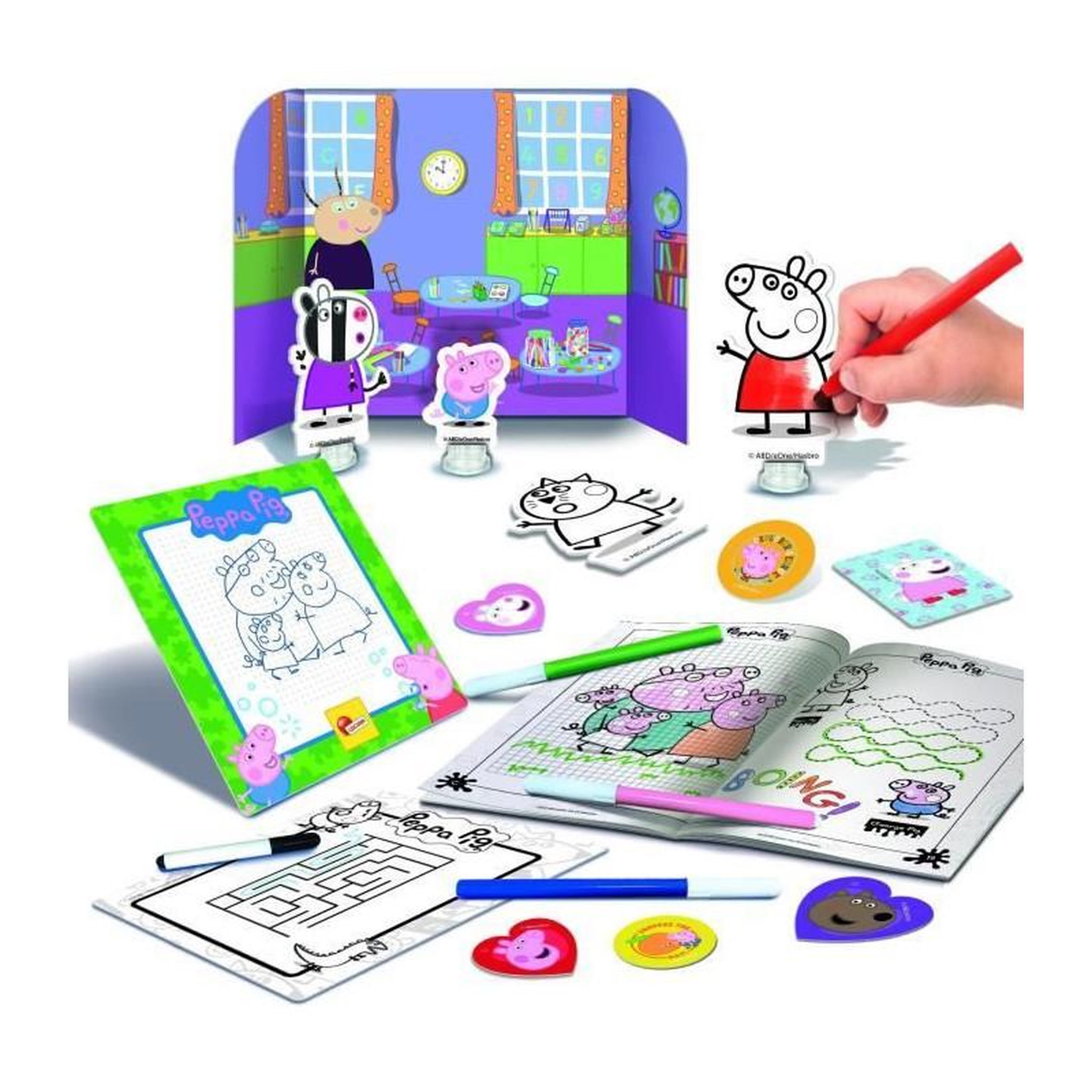Voir la diapositive 2 : LISCIANI GIOCHI Sac a dos coloriage et école de dessin - Peppa Pig - LISCIANI