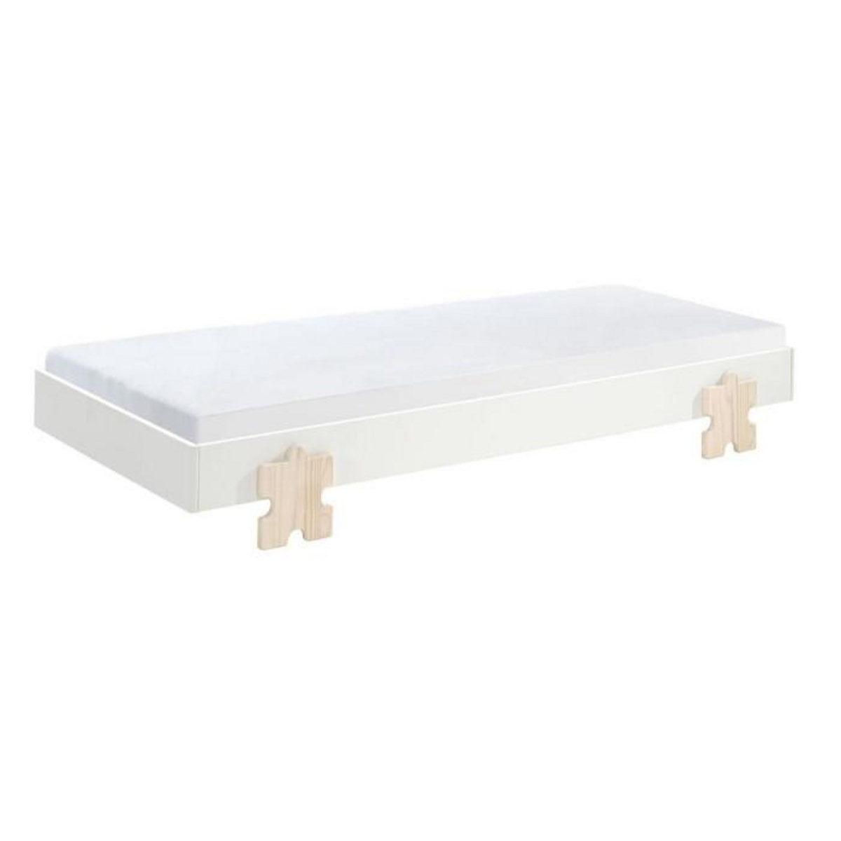 Paris Prix Lit Enfant en Bois  Modulo Puzzle III  90x200cm Blanc