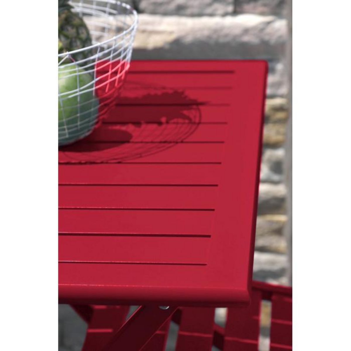 Paris Prix Table de Jardin Pliante  Marius  70cm Rouge Carmin