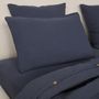 Voir la diapositive 3 : Les Ateliers du Linge Parure De Couette 3 Pcs 240x220 100% Gaze De Coton Lavé Bleu Pétrole
