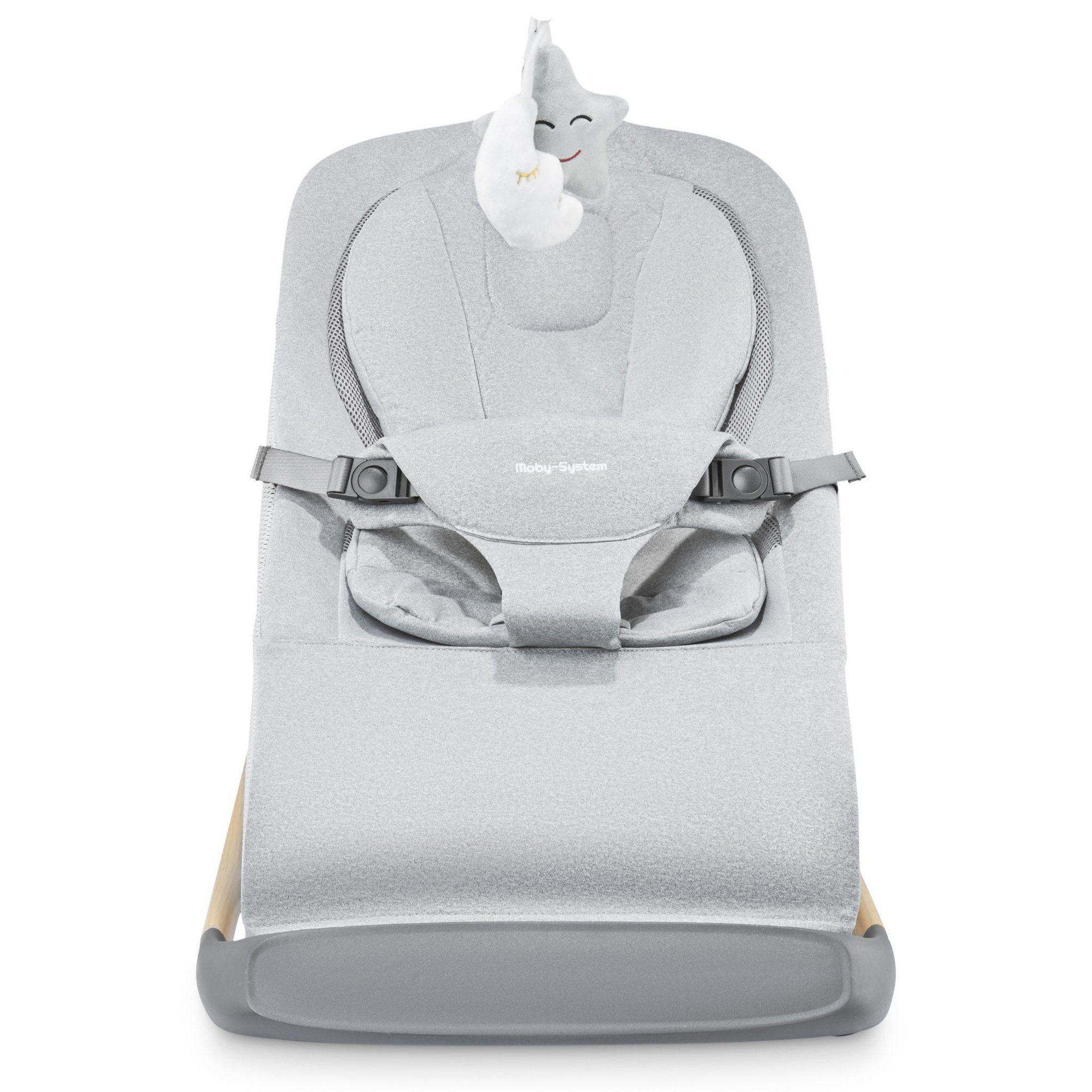 Voir la diapositive 2 : MOBY SYSTEM Transat Bébé Chaise à Bascule Réglable 3 Positions 9 kg, Avec Arceau amovible, peluches, Ceinture