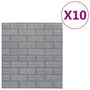 Voir la diapositive 2 : VIDAXL Papier peint 3D autoadhesif Briques 10 pcs Anthracite