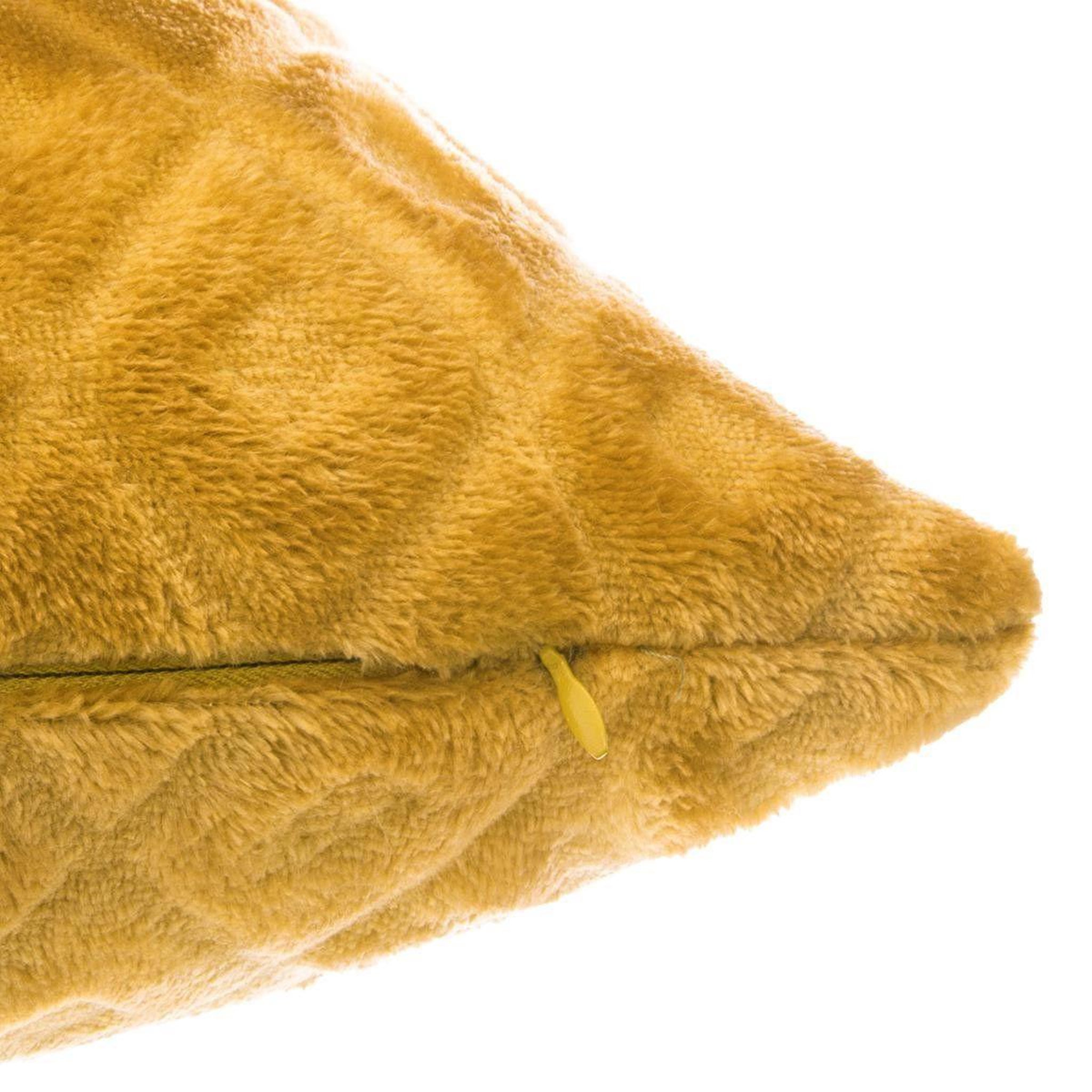 Voir la diapositive 2 : ATMOSPHERA Coussin déhoussable  losange 3d  40x40cm ocre
