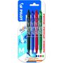 Voir la diapositive 1 : PILOT Lot de 4 stylos effaçables pointe moyenne noir/vert/rouge/bleu FriXion Ball Clicker