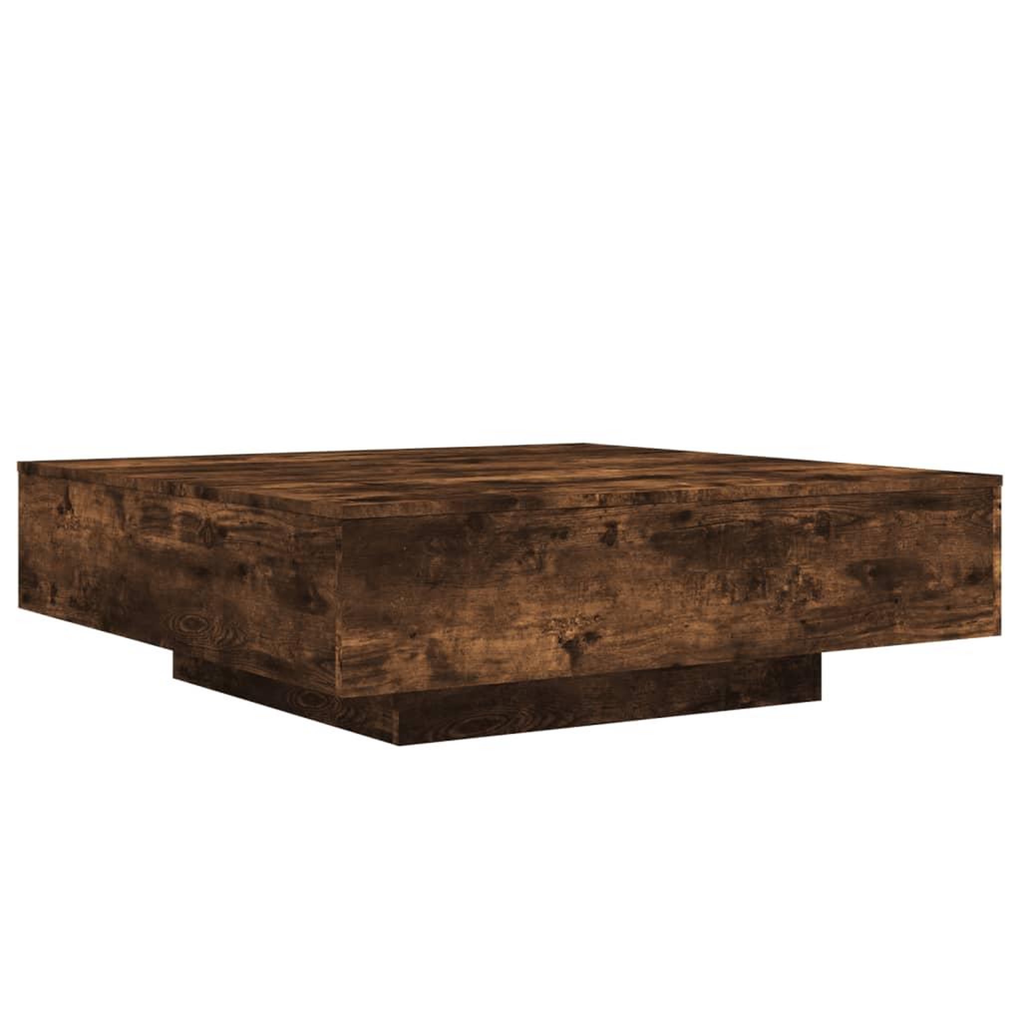 Voir la diapositive 2 : VIDAXL Table basse chene fume 100x100x31 cm bois d'ingenierie