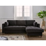 Voir la diapositive 2 : LISA DESIGN Anna - canapé d'angle droit - 4 places - convertible avec coffre - en velours